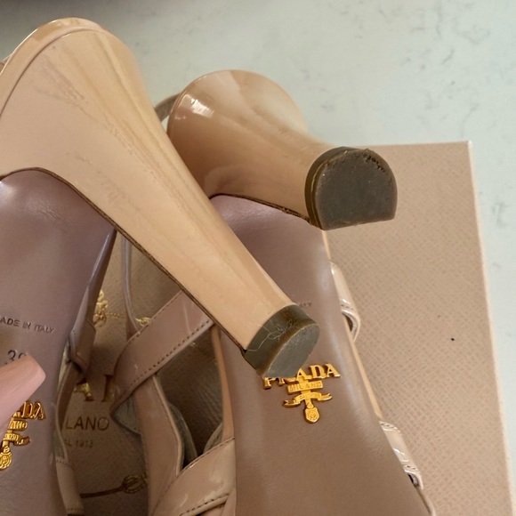 Prada Women's Nude Heeled Sandals - Picture 4 of 5